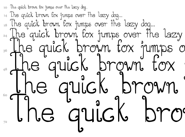 DJB Curlie Wurlie font waterfall